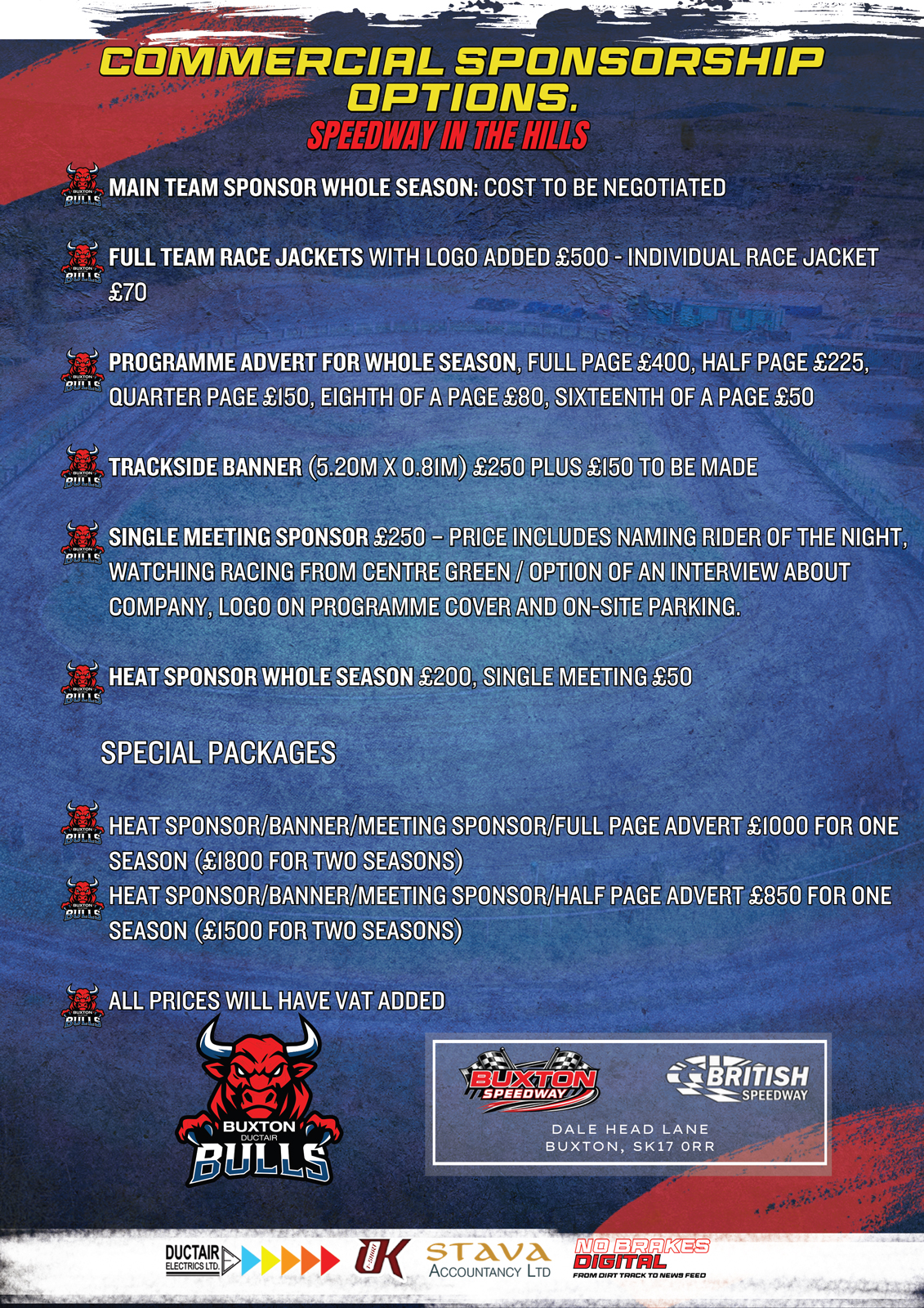 Commercial Sponsorship Options